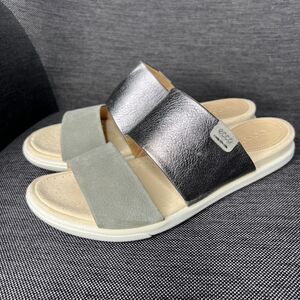 ECCO Damara Slide Sandal II in Dark Shadow/Moon Size 39 EU/ 8 US Leather